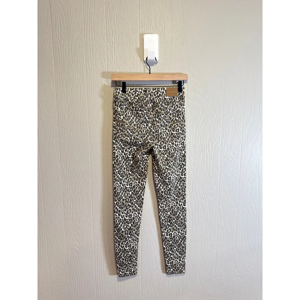 American Eagle • Cheetah Print Next Level‎ Stretch Hi Rise Jegging Size 2